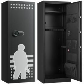 VEVOR 10-12 Gun Safe, Long Gun Cabinet for Rifles and Pistols, Quick Access Fireproof Rifle Safe with 4 Pistol Pockets and 3 Adjustable Racks