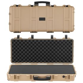 VEVOR Hard Rifle Case, Lockable Rifle Case with 4 Layers Pre-cut Foams, 36 in Gun Storage with Wheels